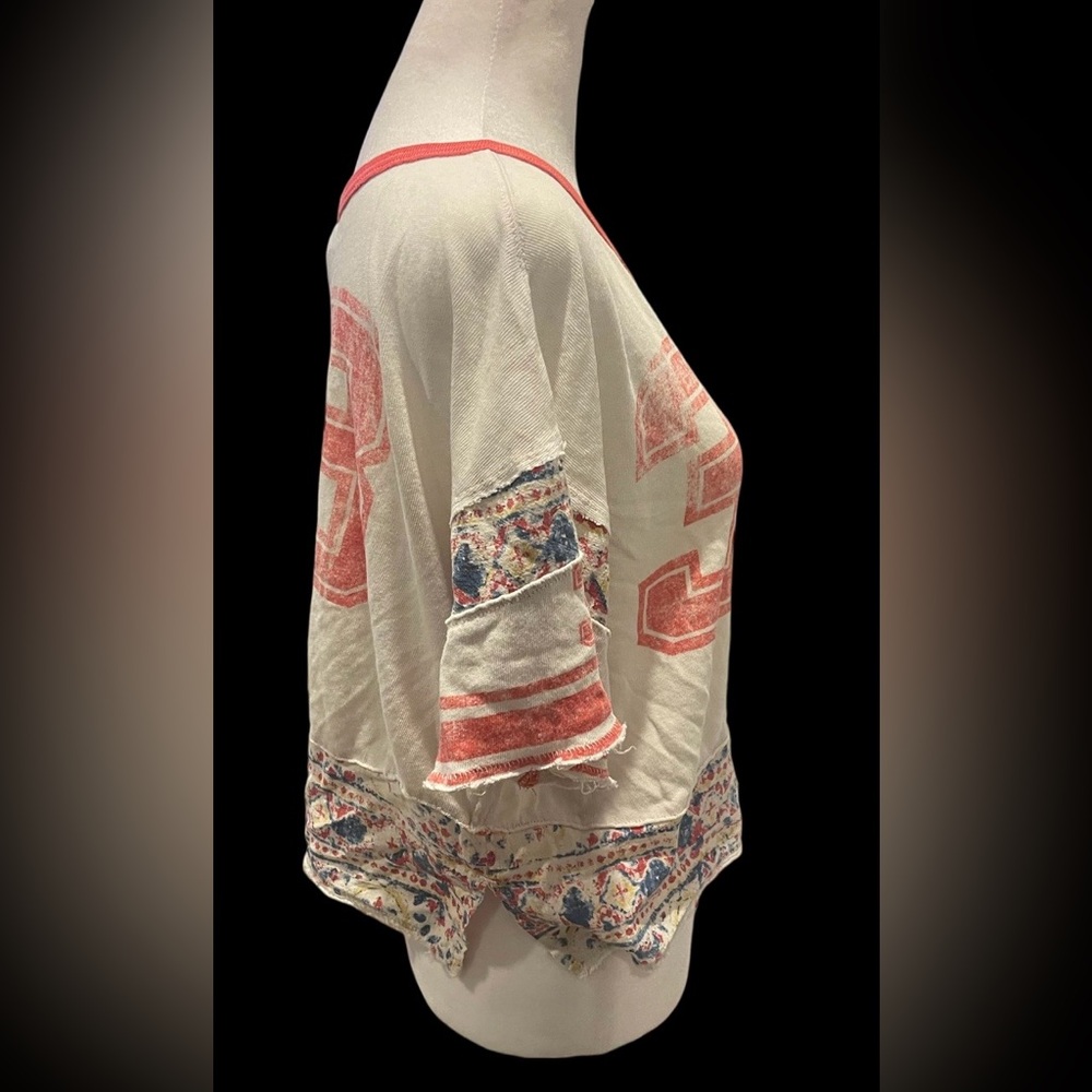 Free People White and Red Crop Top - Picture 6 of 10